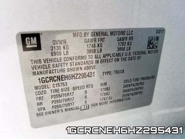 1GCRCNEH6HZ295431 фото 2