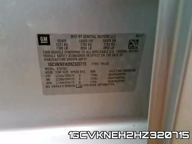 1GCVKNEH2HZ320715 фото 2