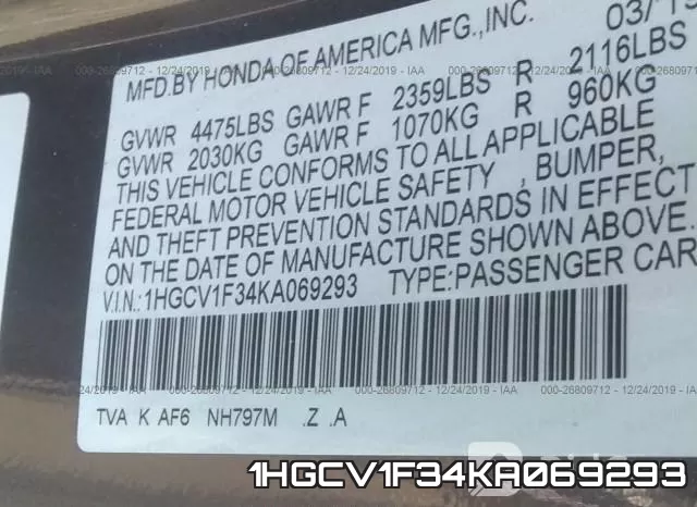 1HGCV1F34KA069293 фото 10