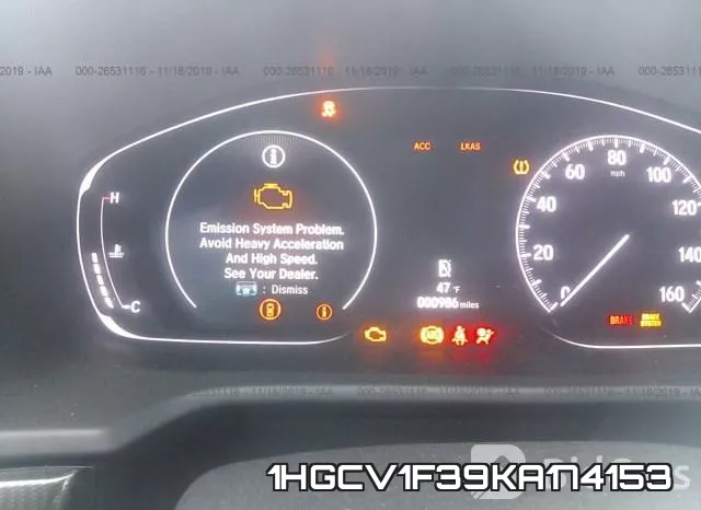 1HGCV1F39KA174153 фото 8