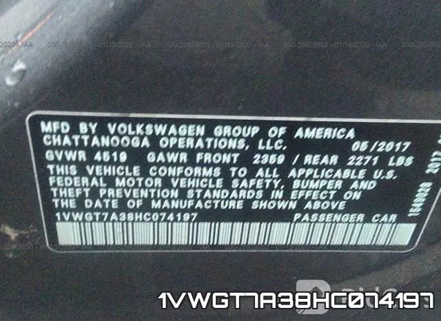 1VWGT7A38HC074197 фото 10