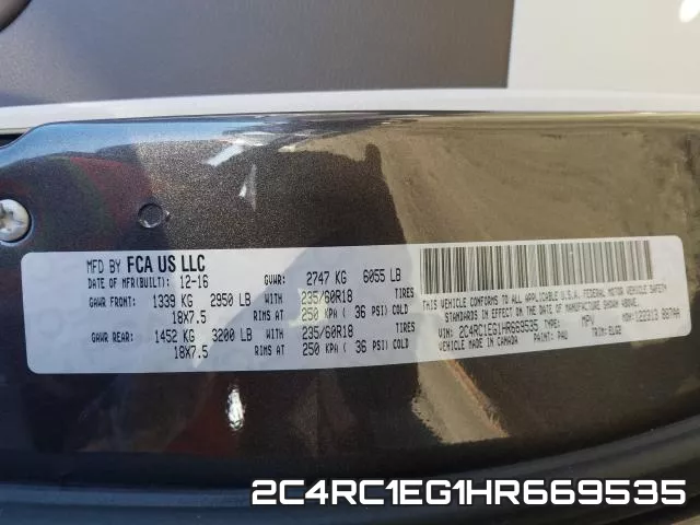 2C4RC1EG1HR669535 фото 2