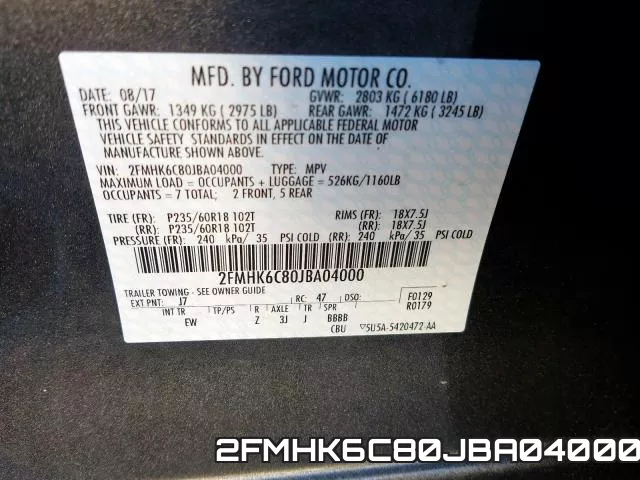 2FMHK6C80JBA04000 фото 2