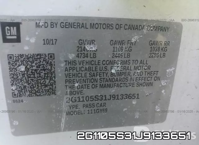 2G1105S31J9133651 фото 10