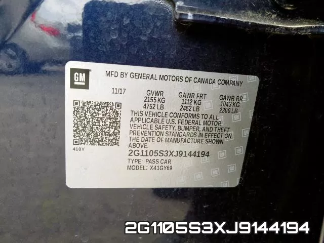 2G1105S3XJ9144194 фото 2