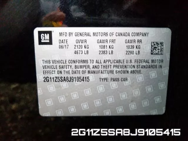 2G11Z5SA8J9105415 фото 2