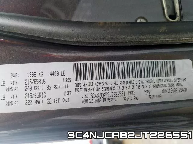 3C4NJCAB2JT226551 фото 2