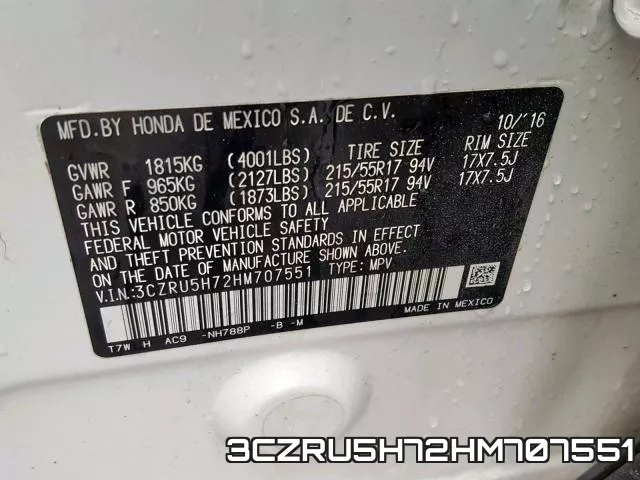 3CZRU5H72HM707551 фото 2