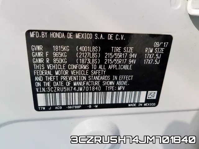3CZRU5H74JM701840 фото 2