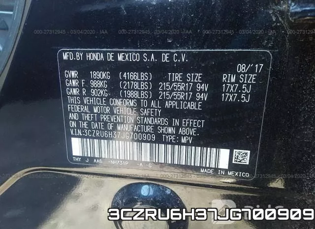 3CZRU6H37JG700909 фото 10