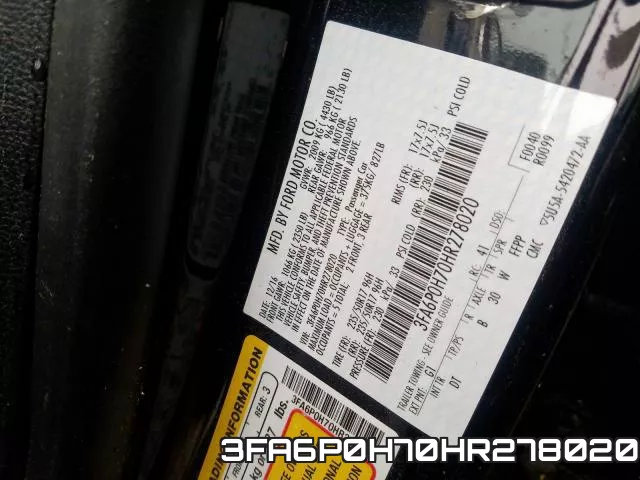 3FA6P0H70HR278020 фото 2