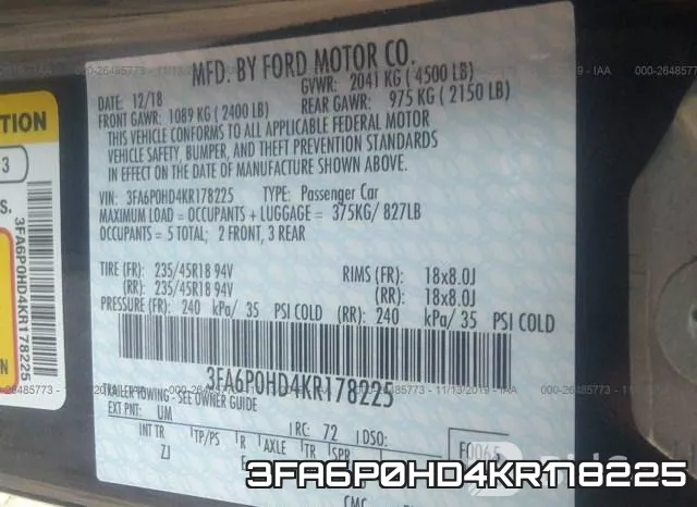 3FA6P0HD4KR178225 фото 10