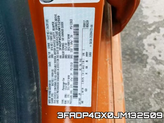 3FADP4GX0JM132509 фото 2