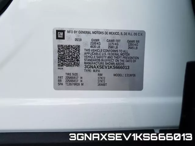 3GNAXSEV1KS666013 фото 2