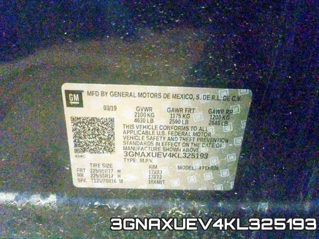 3GNAXUEV4KL325193 фото 2