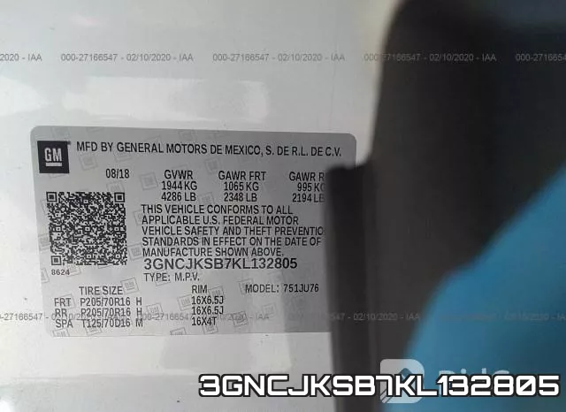 3GNCJKSB7KL132805 фото 10