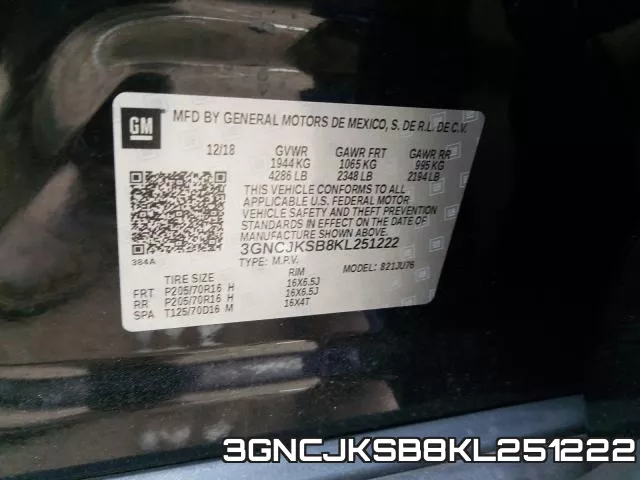 3GNCJKSB8KL251222 фото 2