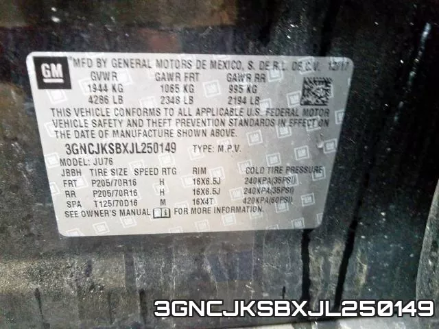 3GNCJKSBXJL250149 фото 2