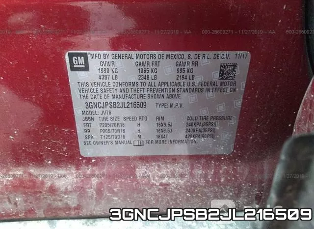 3GNCJPSB2JL216509 фото 10
