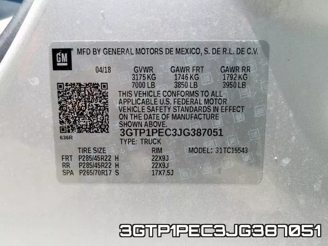 3GTP1PEC3JG387051 фото 2