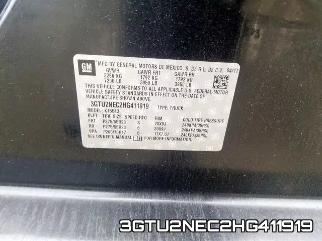 3GTU2NEC2HG411919 фото 2