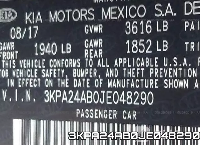 3KPA24AB0JE048290 фото 10
