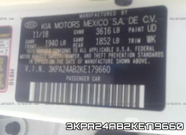 3KPA24AB2KE179660 фото 10