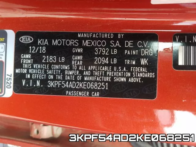 3KPF54AD2KE068251 фото 2