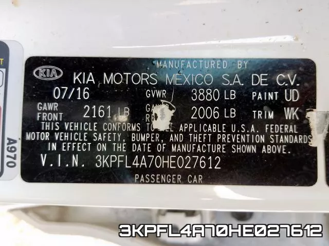 3KPFL4A70HE027612 фото 2