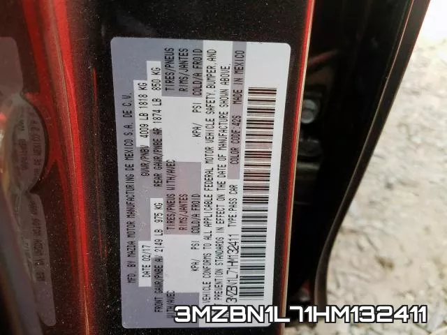 3MZBN1L71HM132411 фото 2