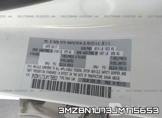 3MZBN1U73JM175653 фото 10