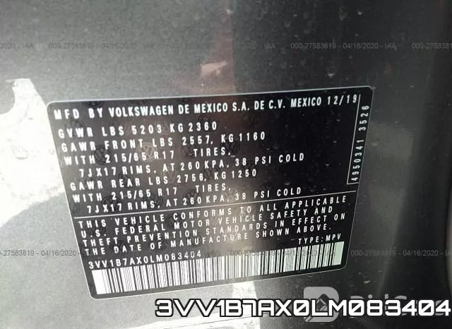 3VV1B7AX0LM083404 фото 10