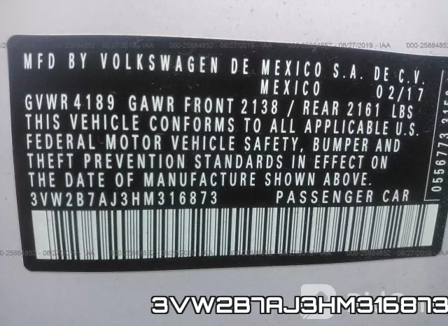 3VW2B7AJ3HM316873 фото 10