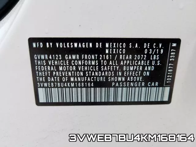 3VWEB7BU4KM168164 фото 2