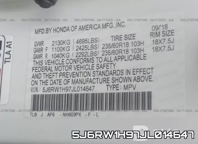 5J6RW1H97JL014647 фото 10