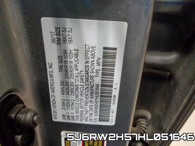 5J6RW2H57HL051646 фото 2
