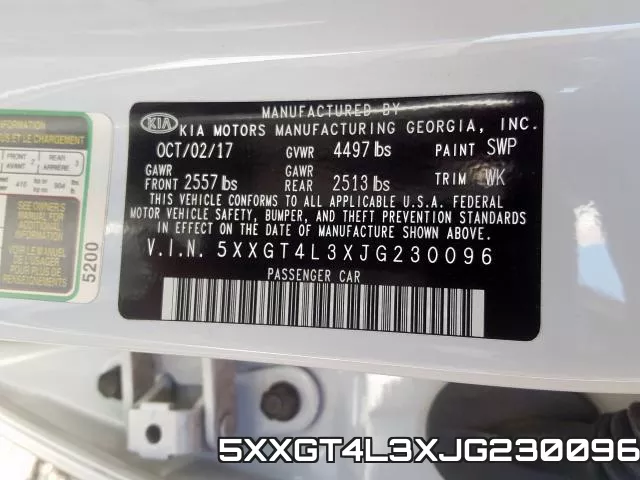 5XXGT4L3XJG230096 фото 2