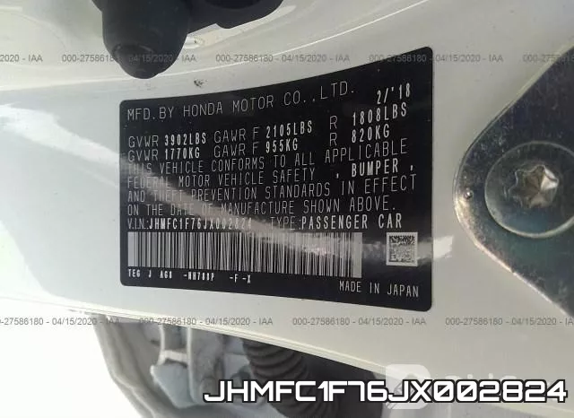JHMFC1F76JX002824 фото 10