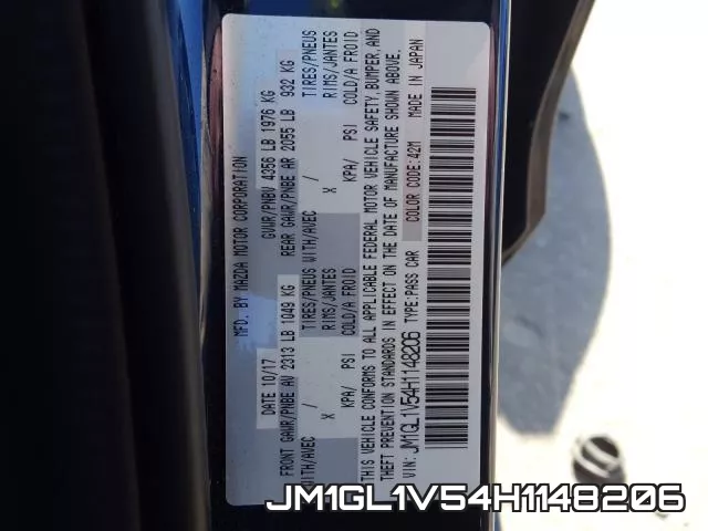 JM1GL1V54H1148206 фото 2