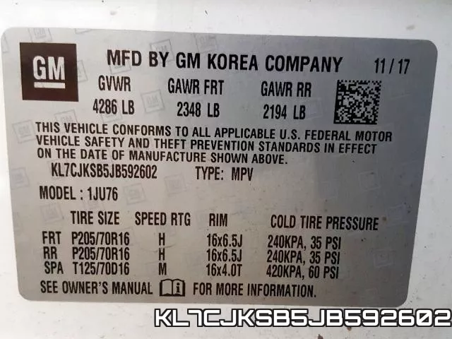 KL7CJKSB5JB592602 фото 2