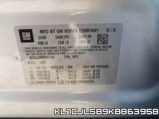 KL7CJLSB9KB863958 фото 2