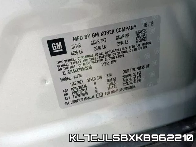 KL7CJLSBXKB962210 фото 2