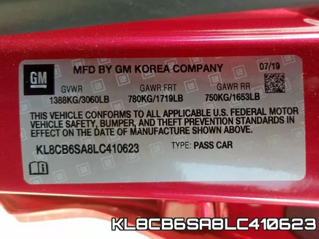KL8CB6SA8LC410623 фото 2