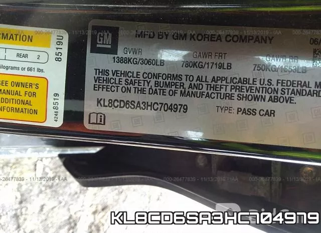 KL8CD6SA3HC704979 фото 10