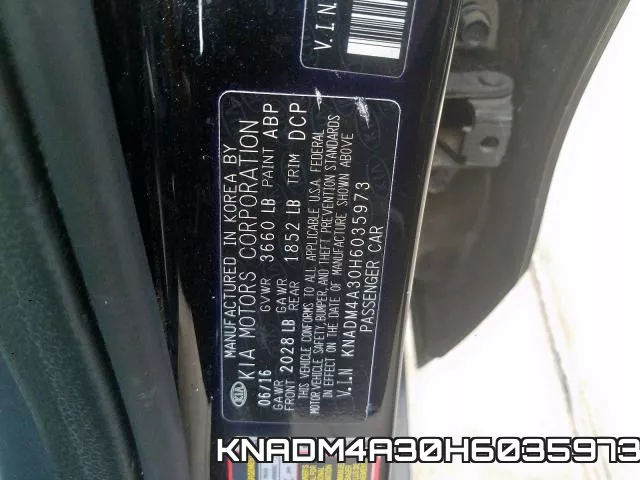 KNADM4A30H6035973 фото 2