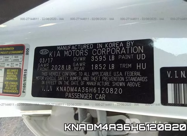 KNADM4A36H6120820 фото 10
