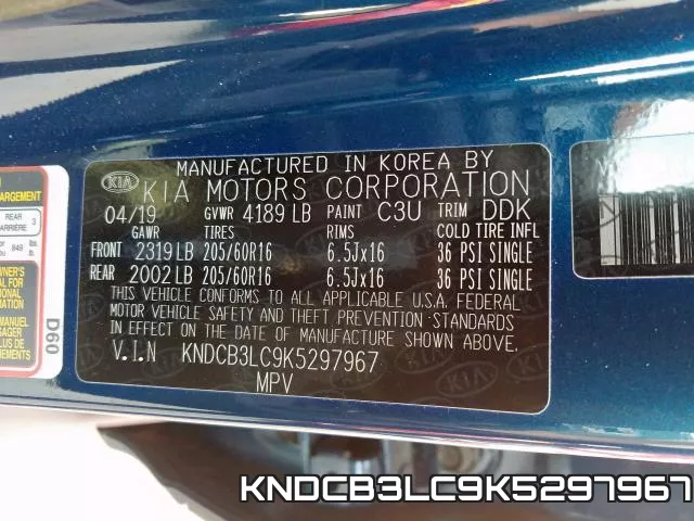 KNDCB3LC9K5297967 фото 2