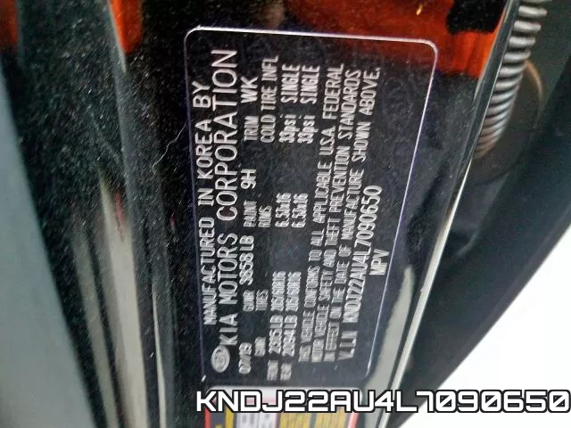 KNDJ22AU4L7090650 фото 2