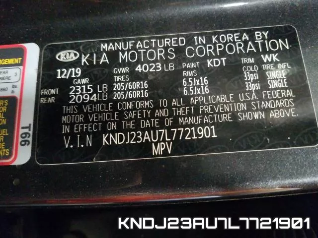 KNDJ23AU7L7721901 фото 2