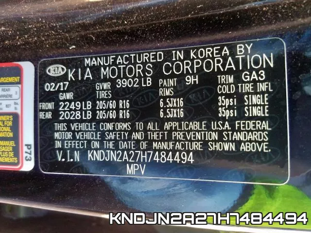 KNDJN2A27H7484494 фото 2